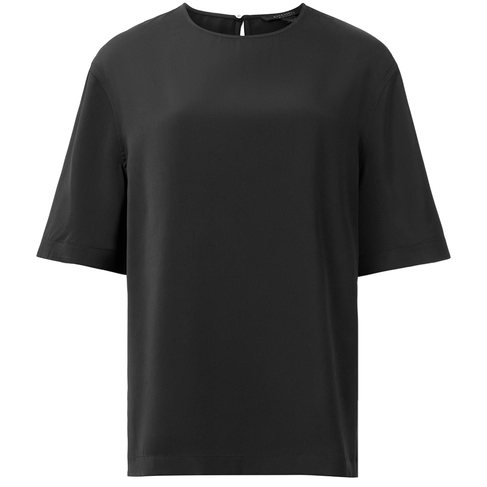 AllSaints Amelie Satin Relaxed Fit T-Shirt